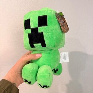 Minecraft Creeper Plush Coin Bank 10” Green Stuffed Toy NWT